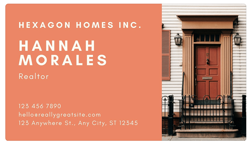 Canva Pro real estate business cards templates