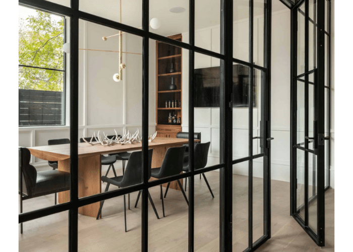 Dining room of remodeled Victorian home