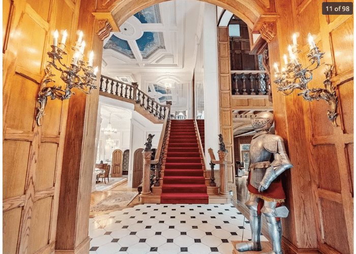 Staircase in Michigan castle