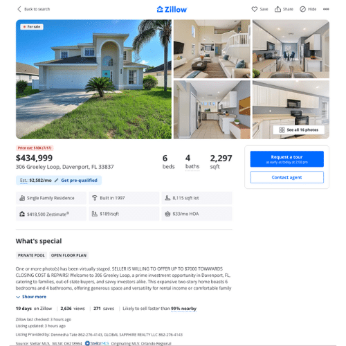 listing description from Zillow.